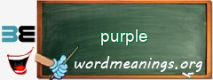 WordMeaning blackboard for purple